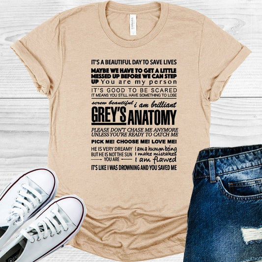 Grey's Anatomy Quotes Graphic Tee