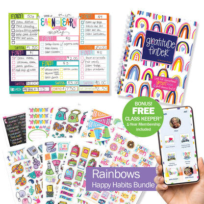 NEW! Happy Habits Bundle for Kids | Chore Chart, Gratitude Journal & Stickers + BONUS App Membership