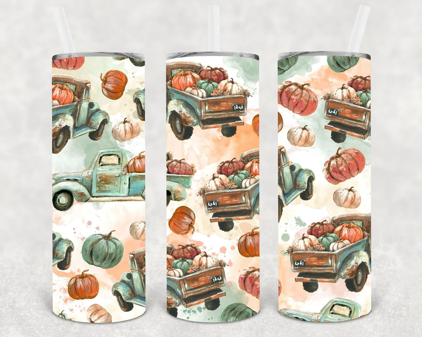 Happy Fall Truck 20 oz Skinny Tumbler