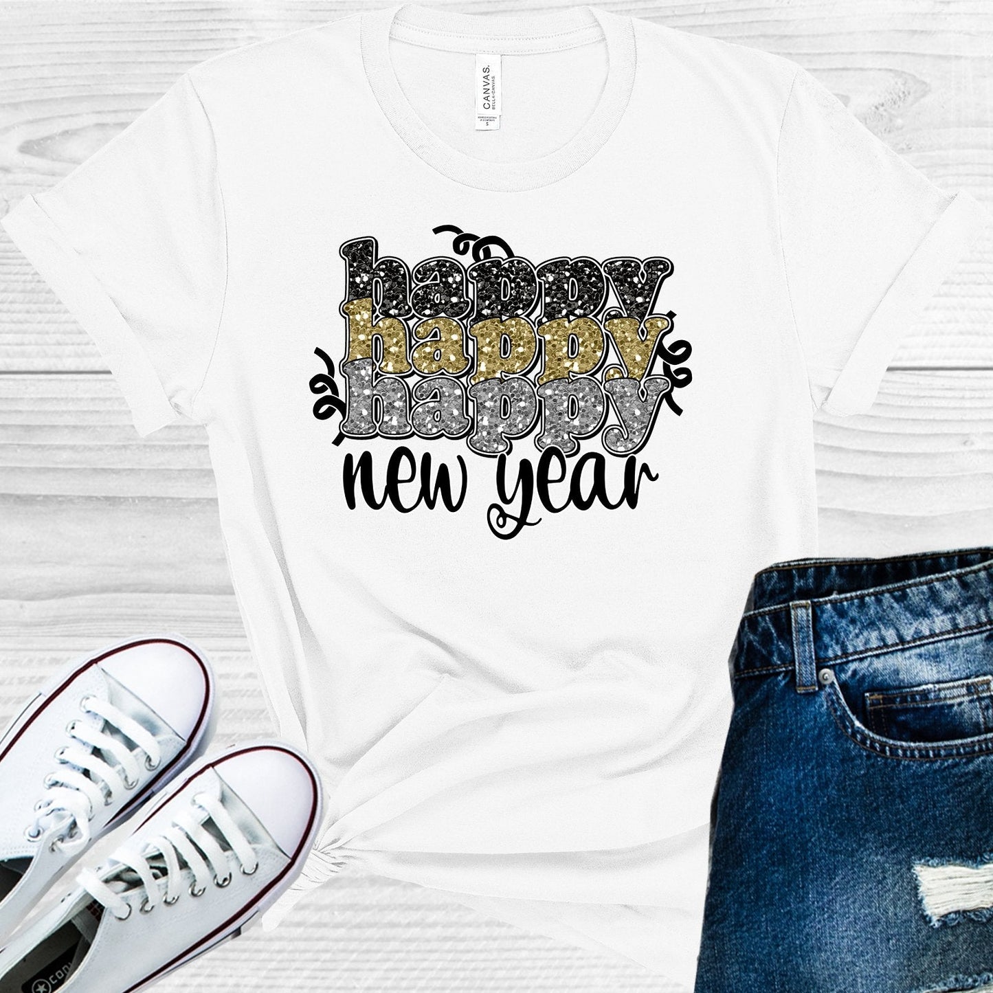 Happy Happy Happy New Year Graphic Tee