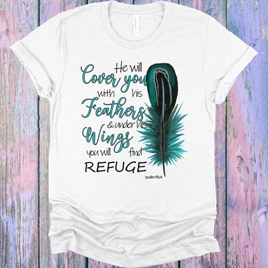 He Will Cover You With His Feathers Graphic Tee