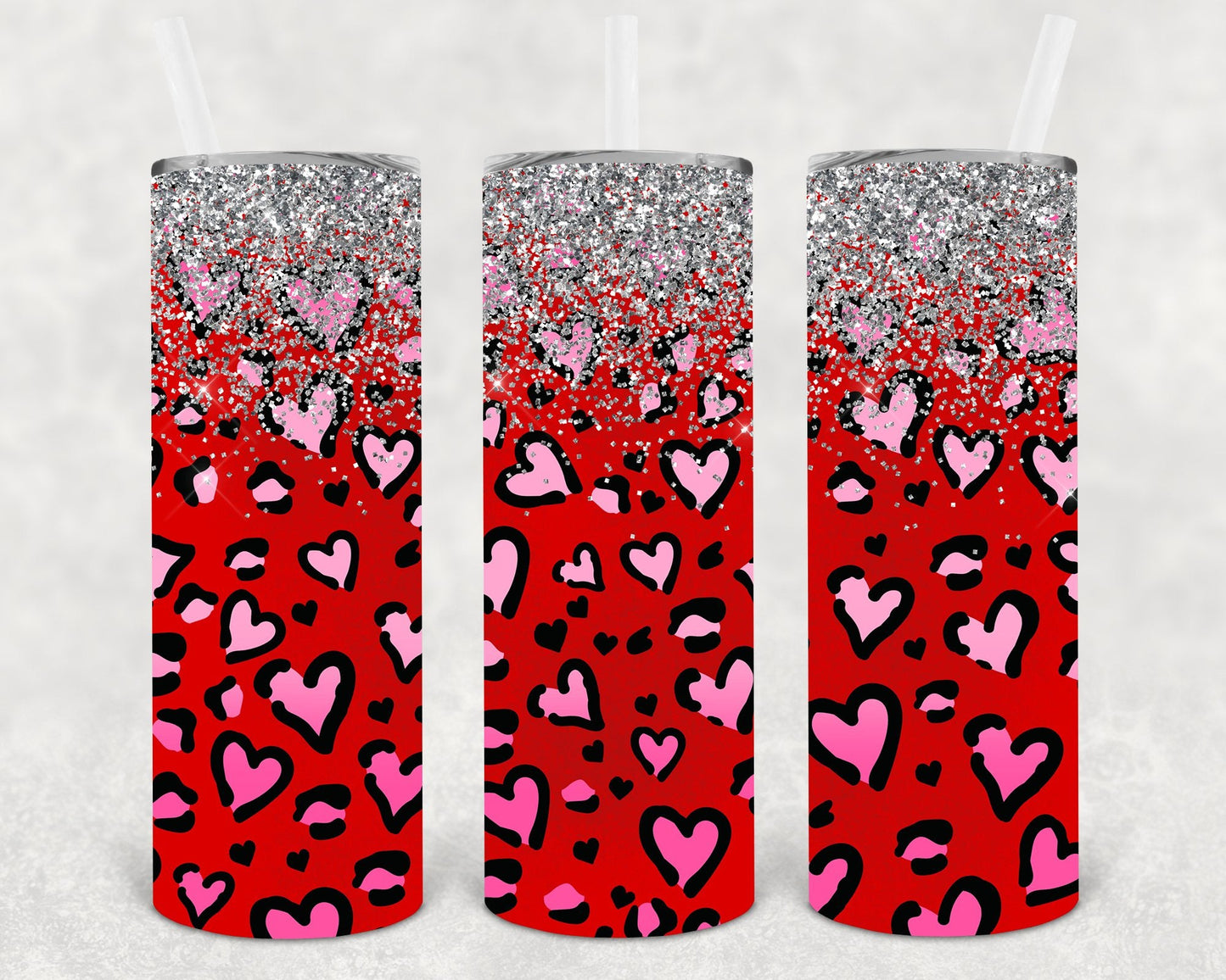 Hearts 20 oz Skinny Tumbler