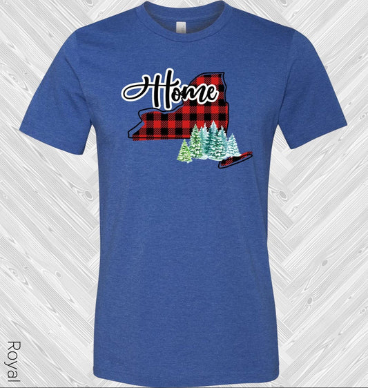 Home Buffalo Plaid New York Graphic Tee