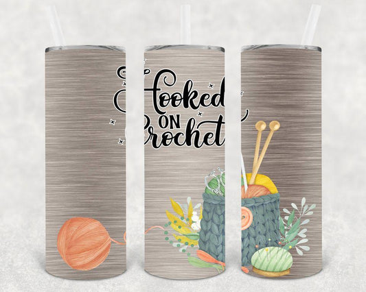 Hooked on Crochet 20 oz Skinny Tumbler