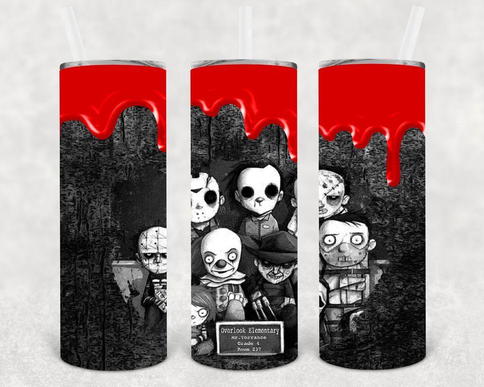 Horror Characters 20 oz Skinny Tumbler