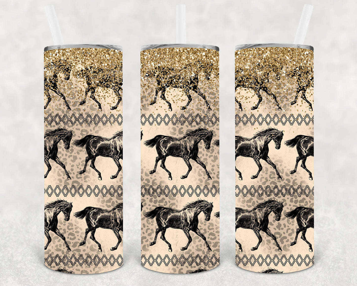 Horses 20 oz Skinny Tumbler