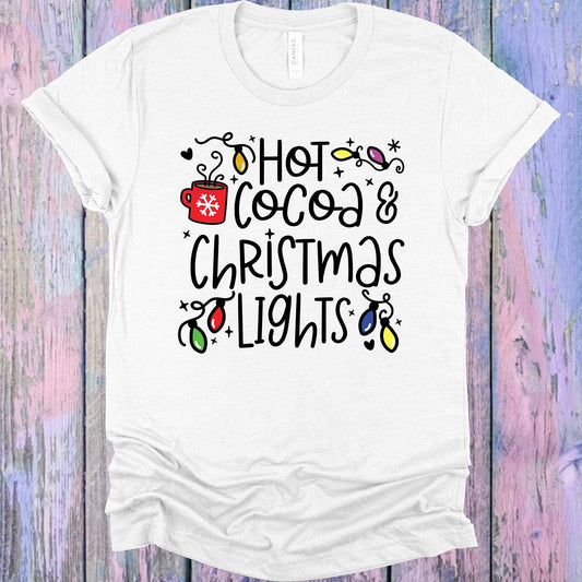 Hot Cocoa & Christmas Lights Graphic Tee
