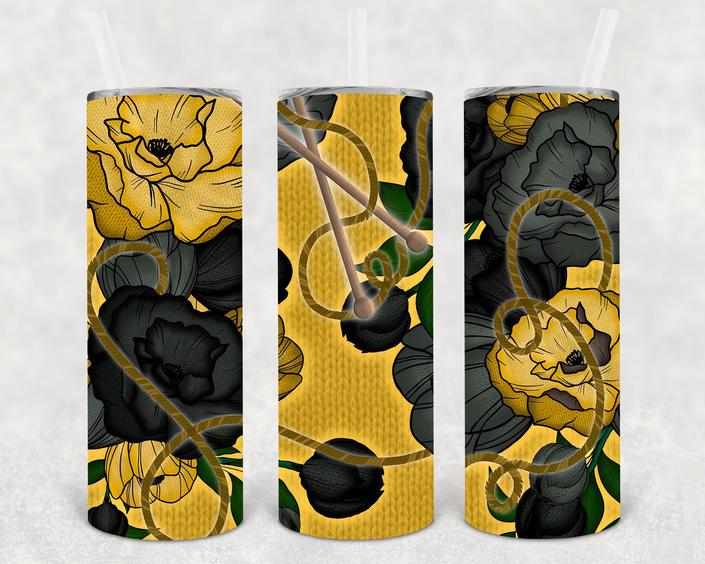 Hufflepuff Sweater 20 oz Skinny Tumbler