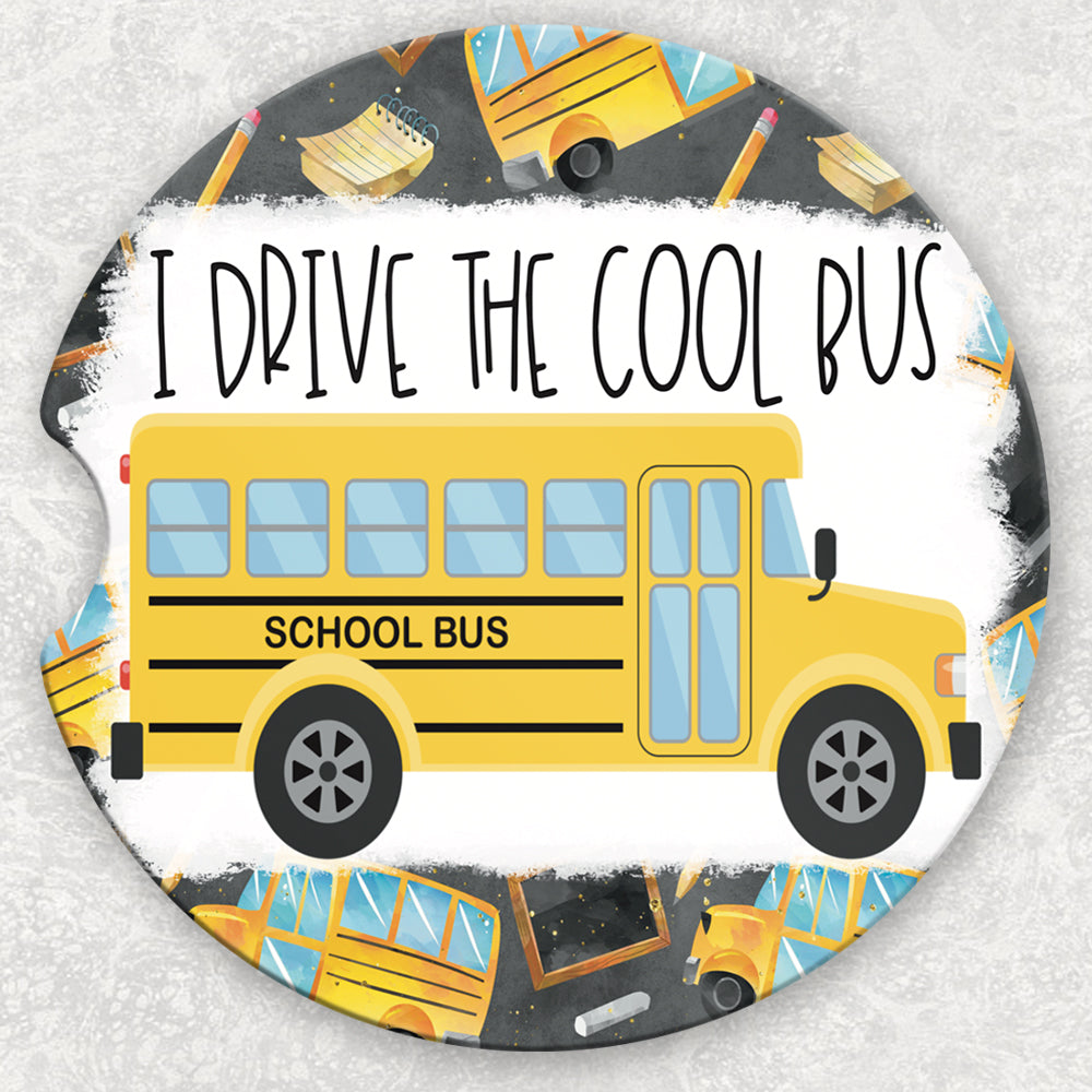 Car Coaster Set - I Drive the Cool Bus