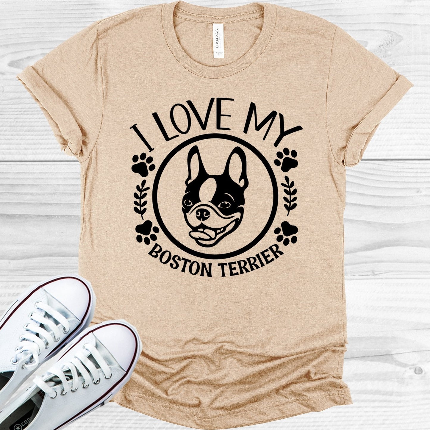 I Love My Boston Terrier Graphic Tee