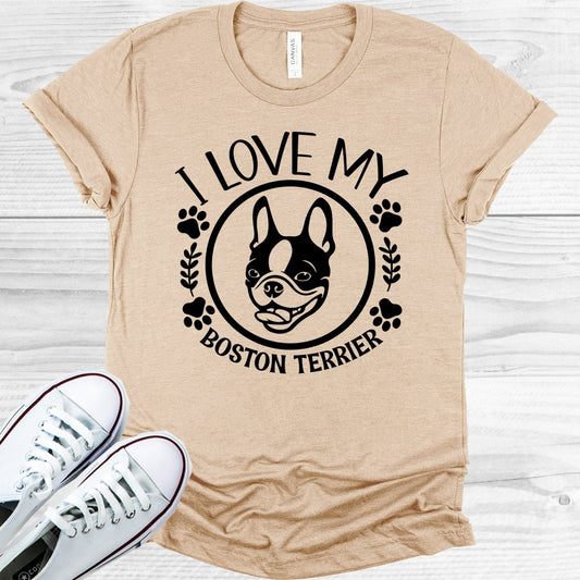 I Love My Boston Terrier Graphic Tee