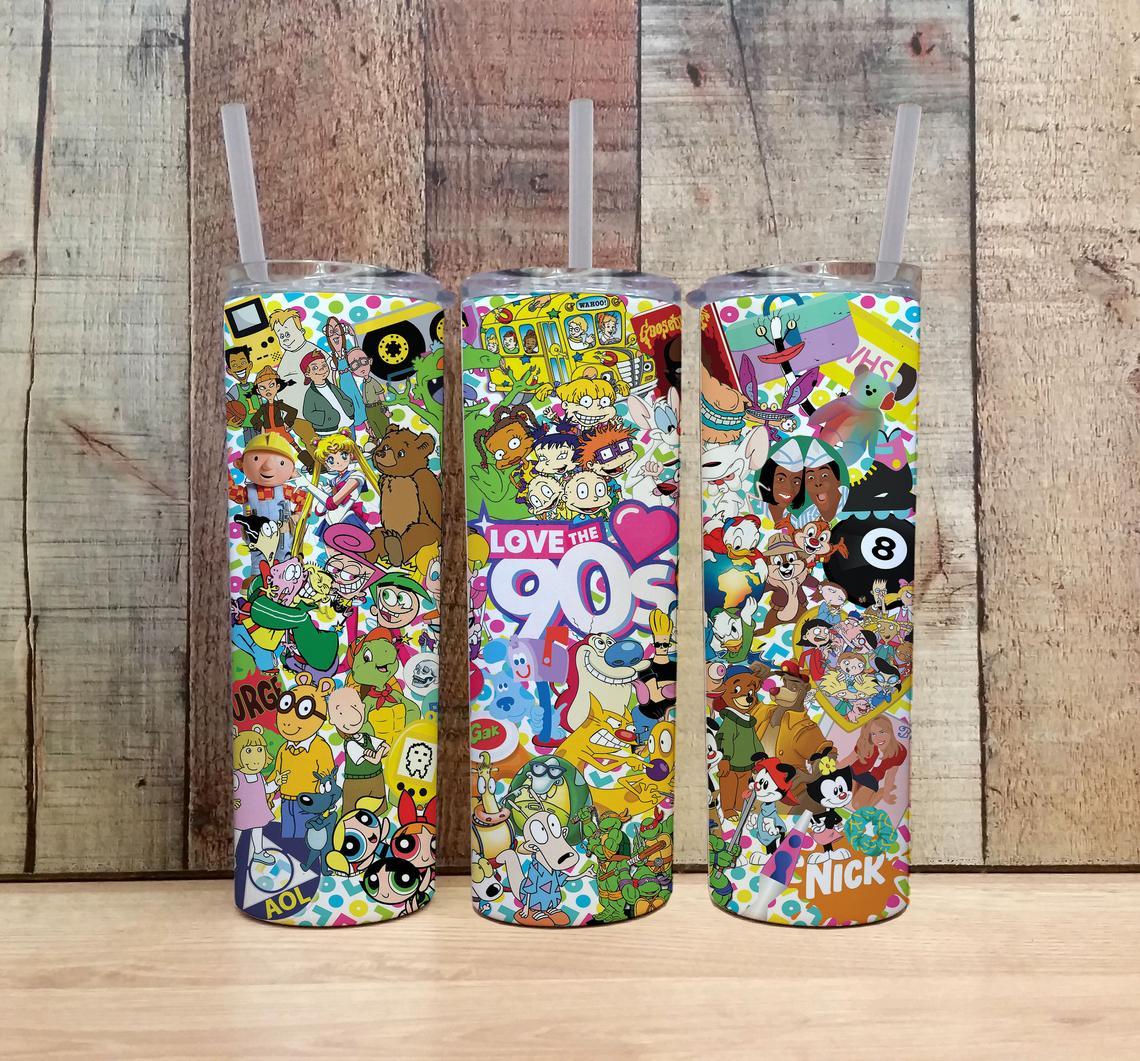I Love the 90s 20 oz Skinny Tumbler