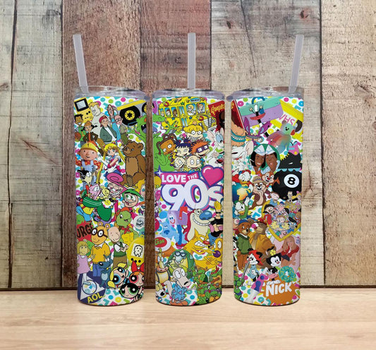 I Love the 90s 20 oz Skinny Tumbler
