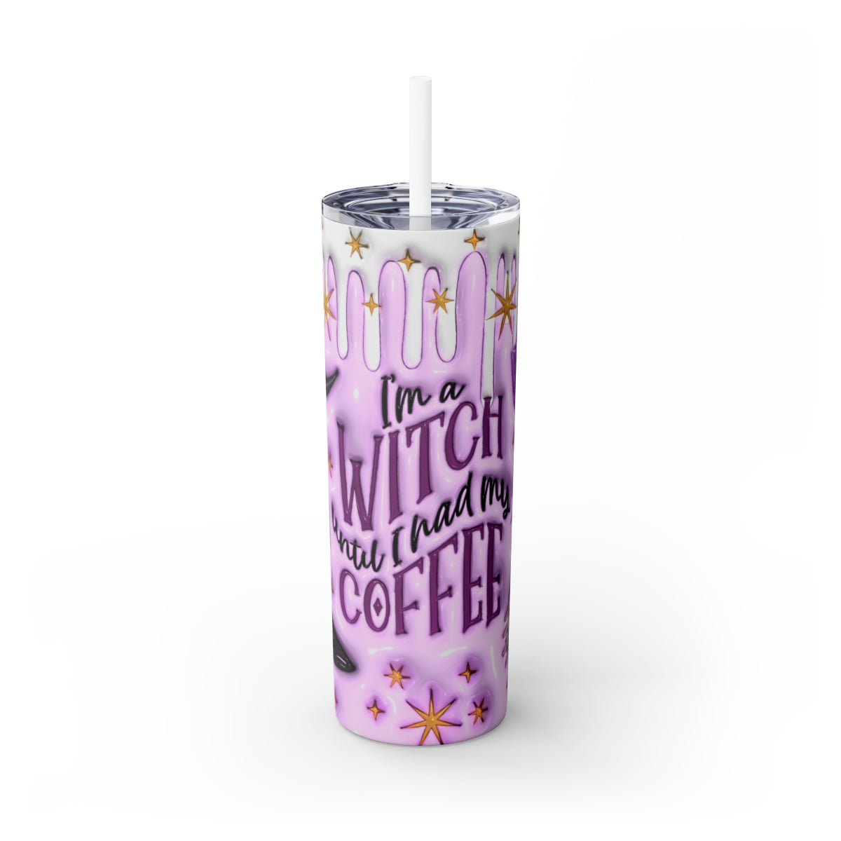 Inflated I’m A Witch Skinny Tumbler with Straw, 20oz