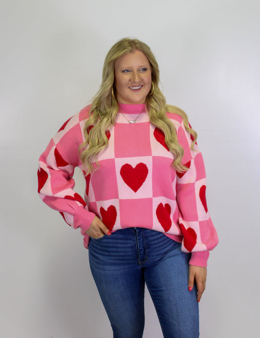 Plus Size Heart Sweater LT