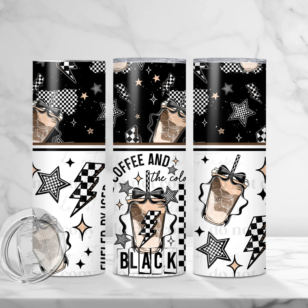 Fueled by Iced Coffee 20 oz Skinny Tumbler