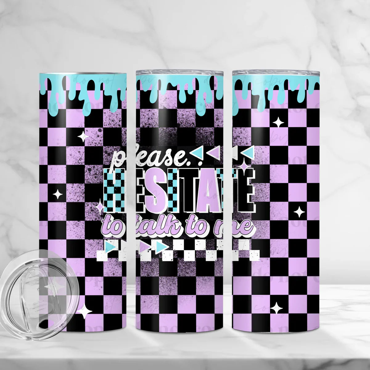 Please Hesitate to Talk to Me 20 oz Skinny Tumbler