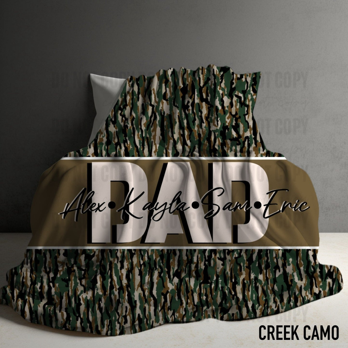 Custom Dad Camo Blanket Pre-Order 05/15