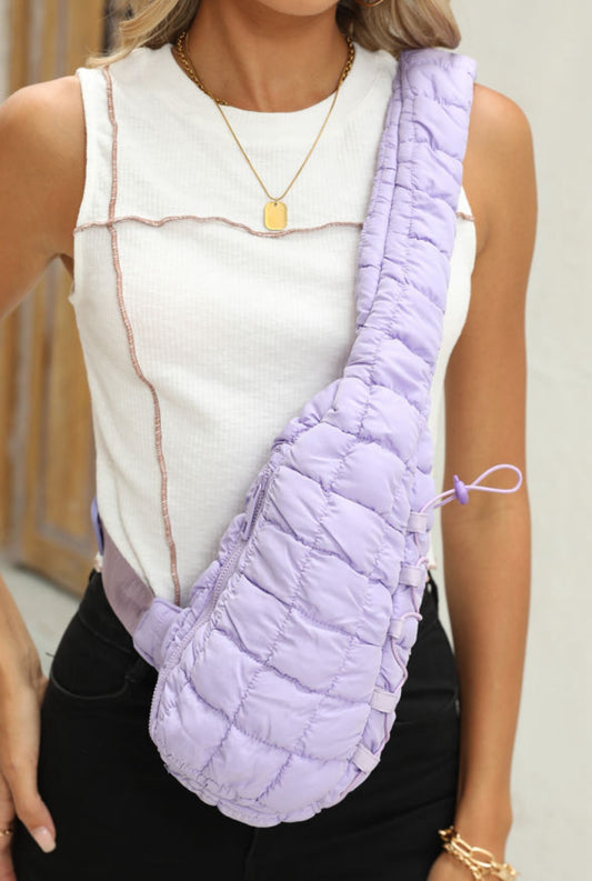 Lilac Quilted Crossbody LT