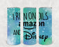 I Run on Oils Amazon 20 oz Skinny Tumbler