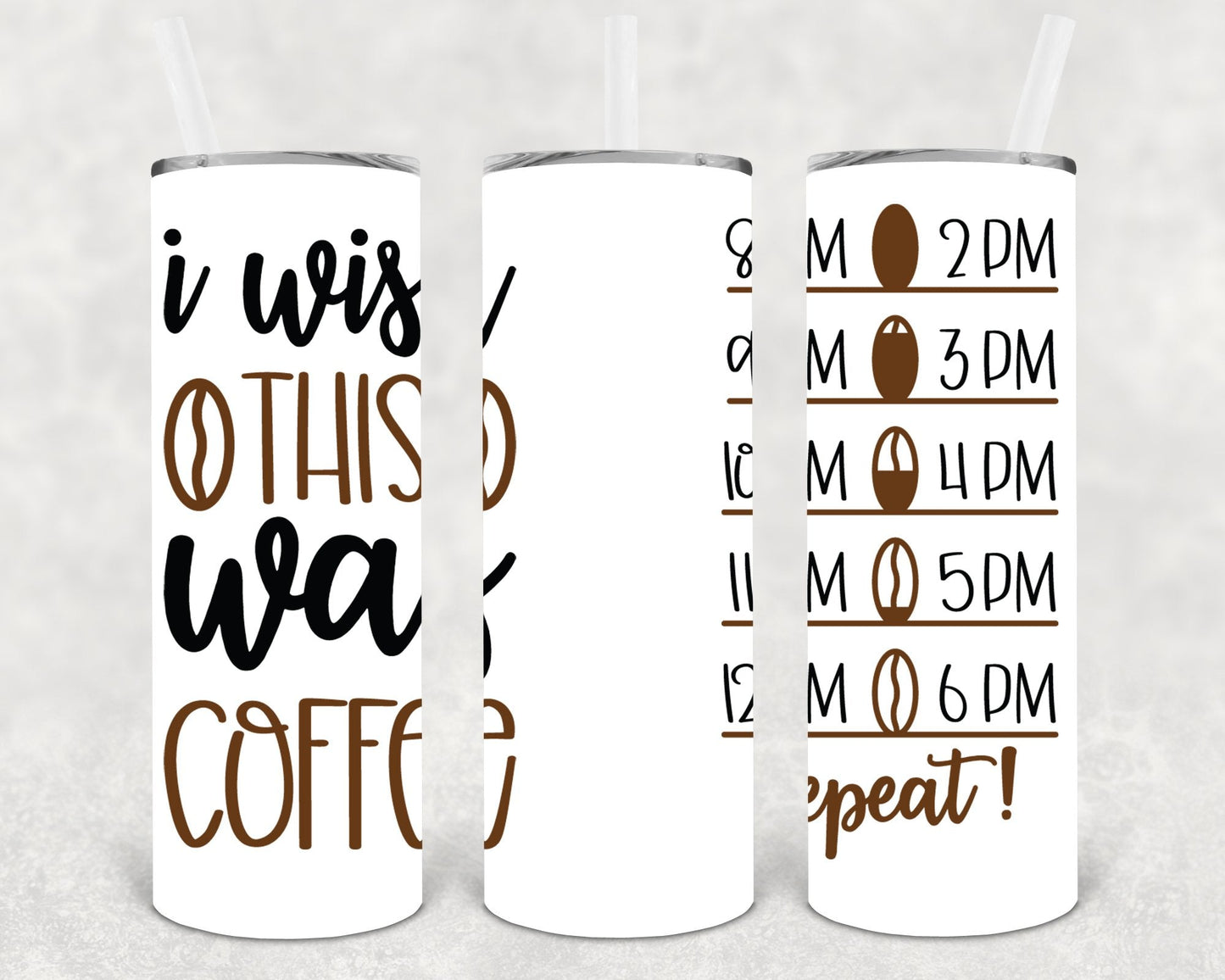 I Wish This was Coffee 20 oz Skinny Tumbler