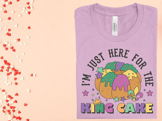 I'm Just Here for the King Cake Graphic Tee