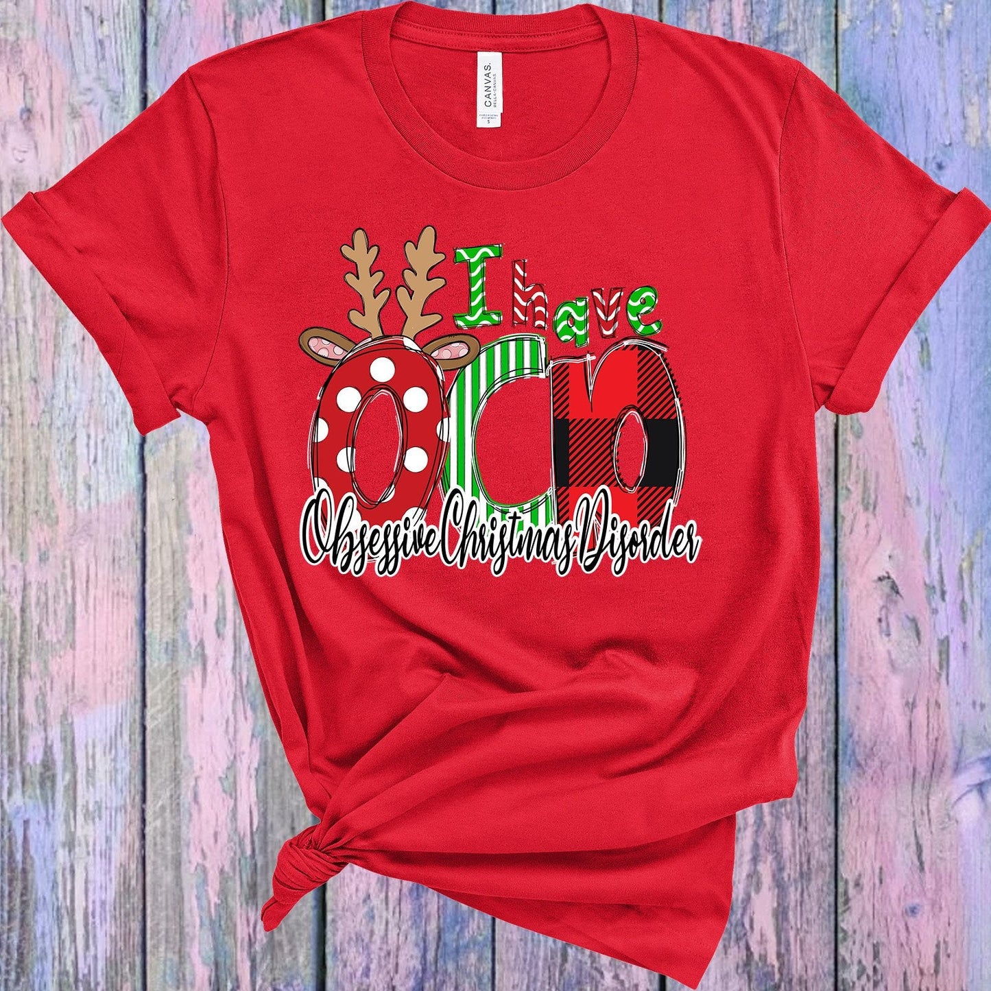 I Have OCD Obsessive Christmas Disorder Graphic Tee