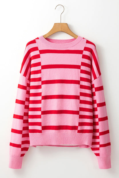 Pink and Red Striped Sweater LT