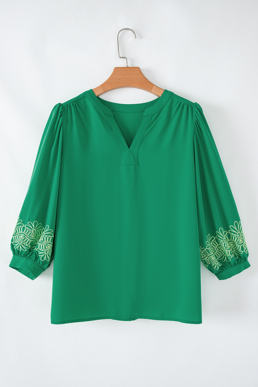 Green Embroidered Blouse LT