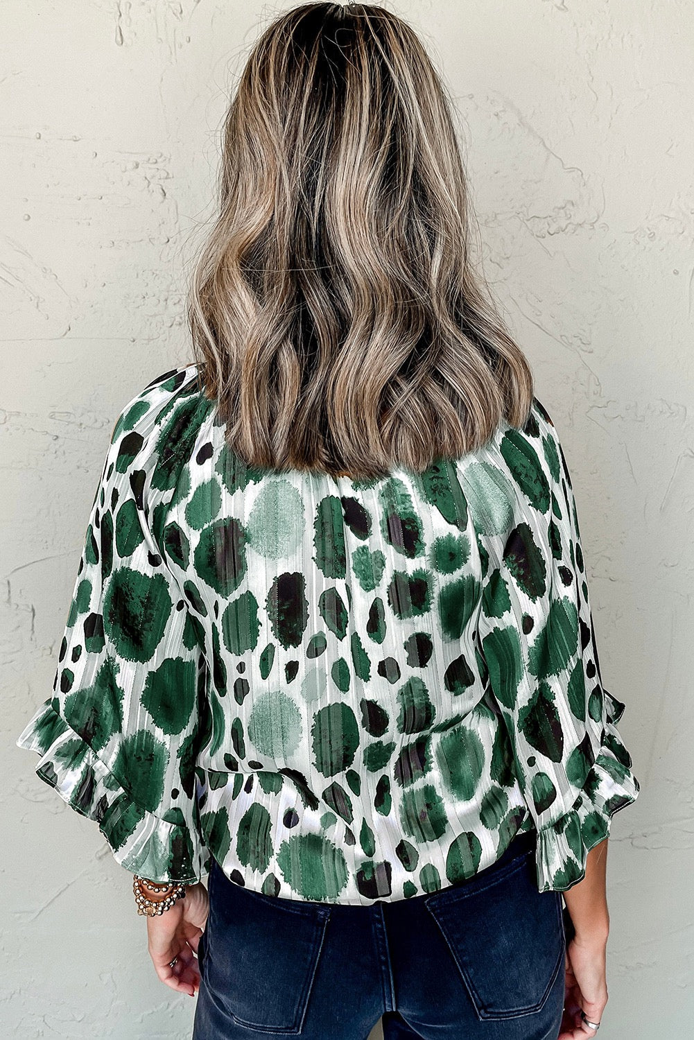 Green Spotted Blouse January.