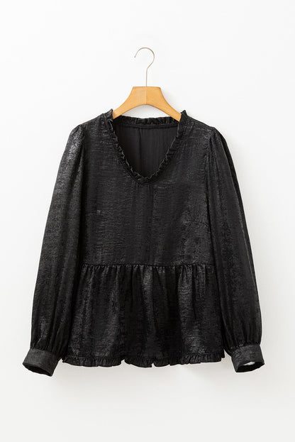 Black Metallic Blouse LT