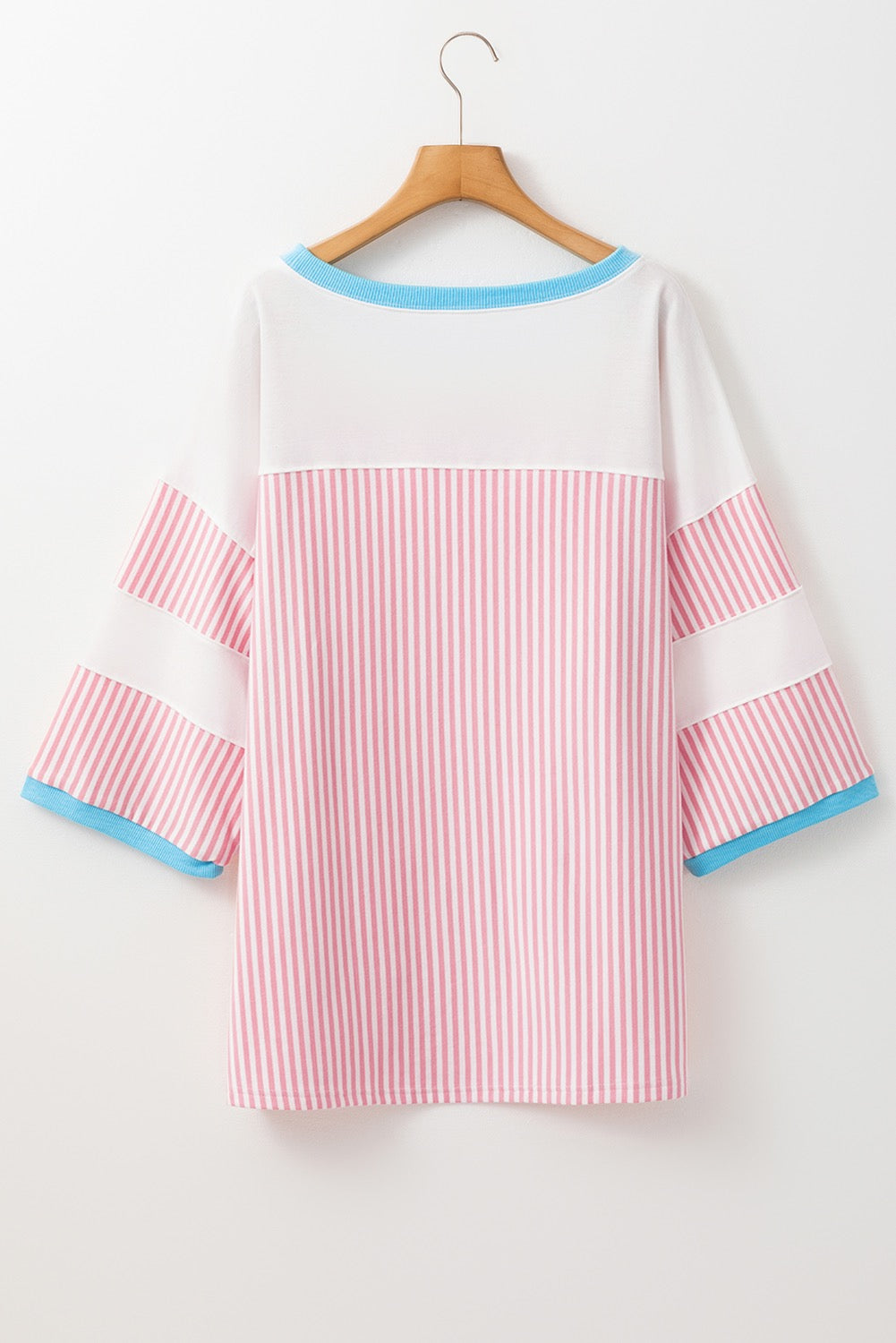 Pink Striped Plus Size Tee January.