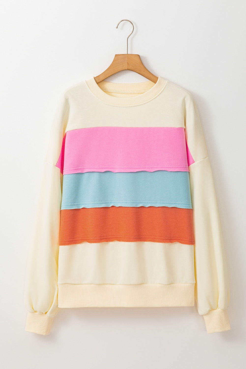 Striped Patchwork Pullover January.