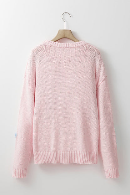 Pink Flower Sweater LT