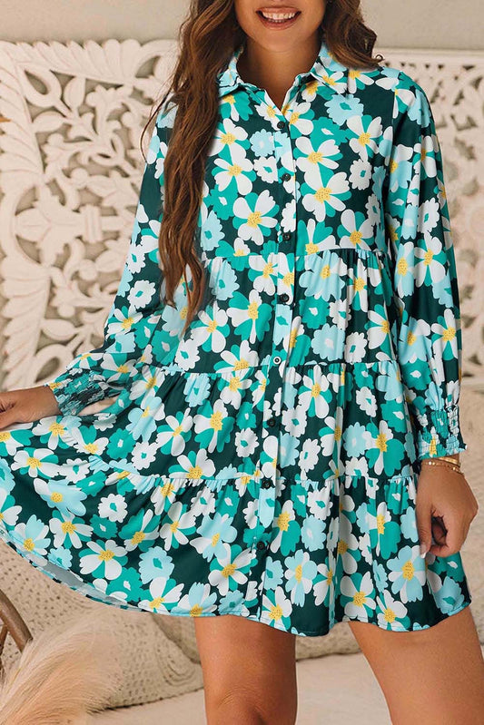 Teal Floral Dress January.