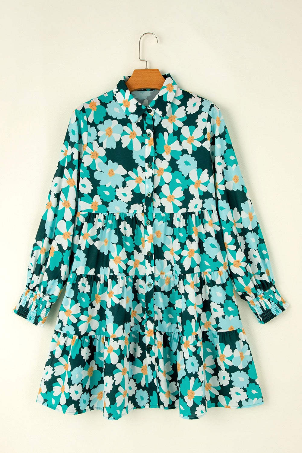 Teal Floral Dress January.