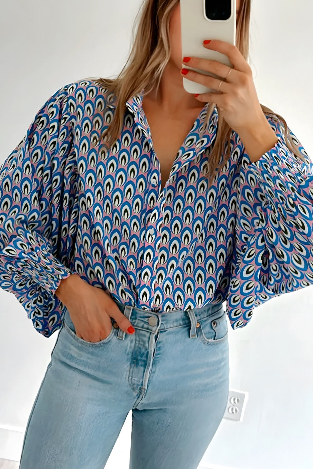 Blue Peacock Blouse LT