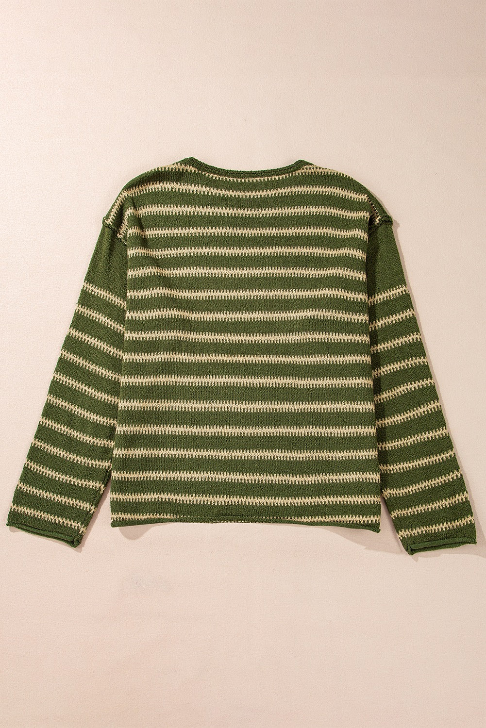 Green Striped Sweater January.