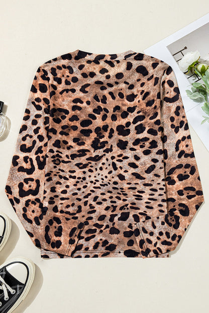 Brown Leopard Slim Top LT
