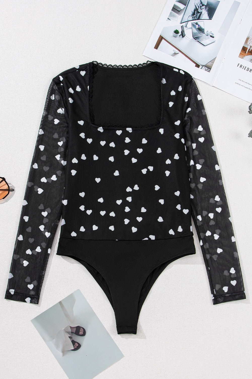 Heart Mesh Bodysuit LT