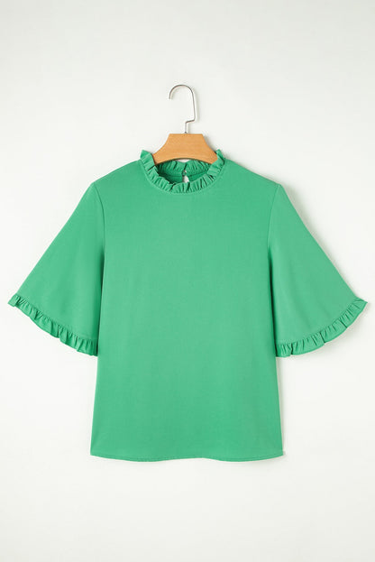 Frilly Green Blouse LT
