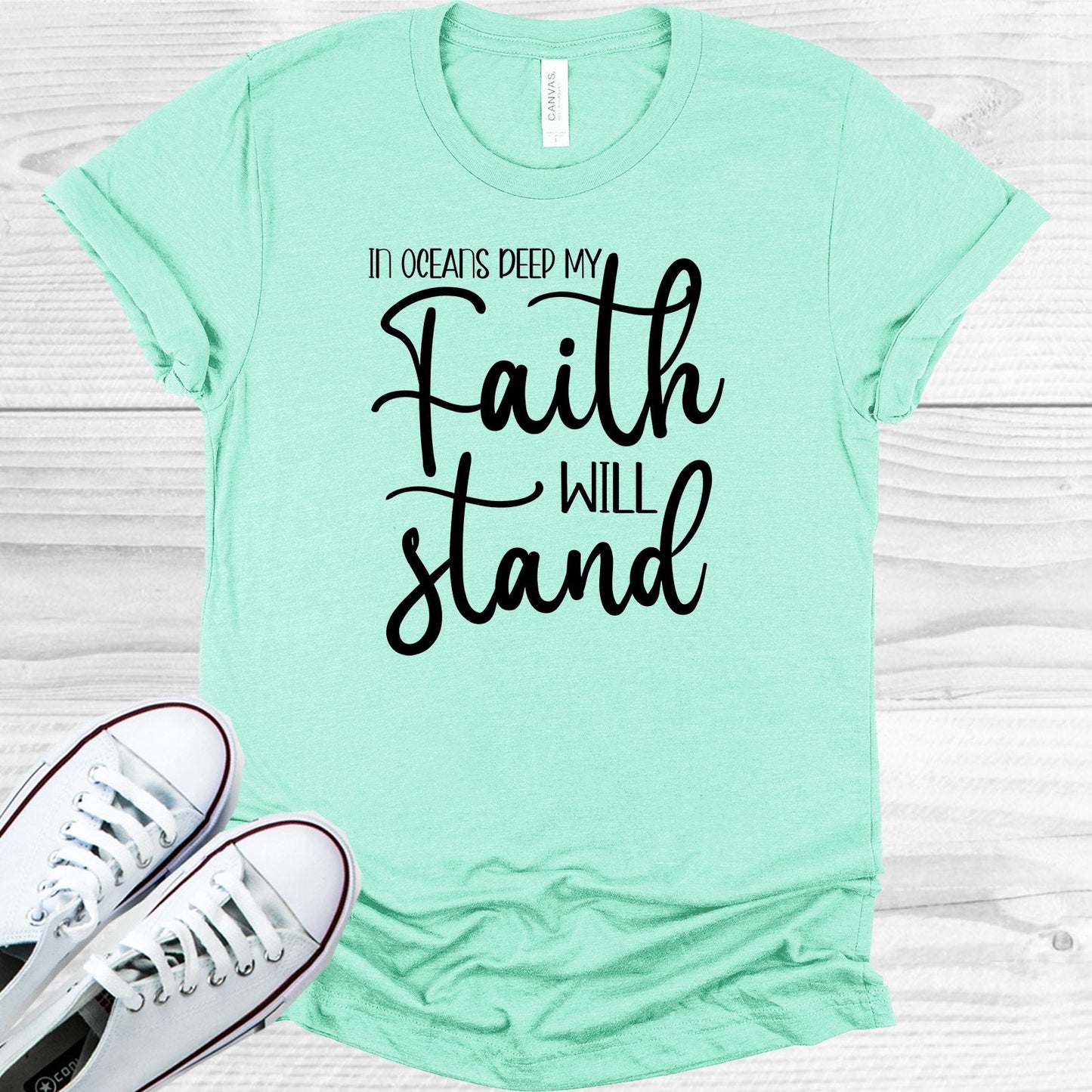In Oceans Deep My Faith Will Stand Graphic Tee