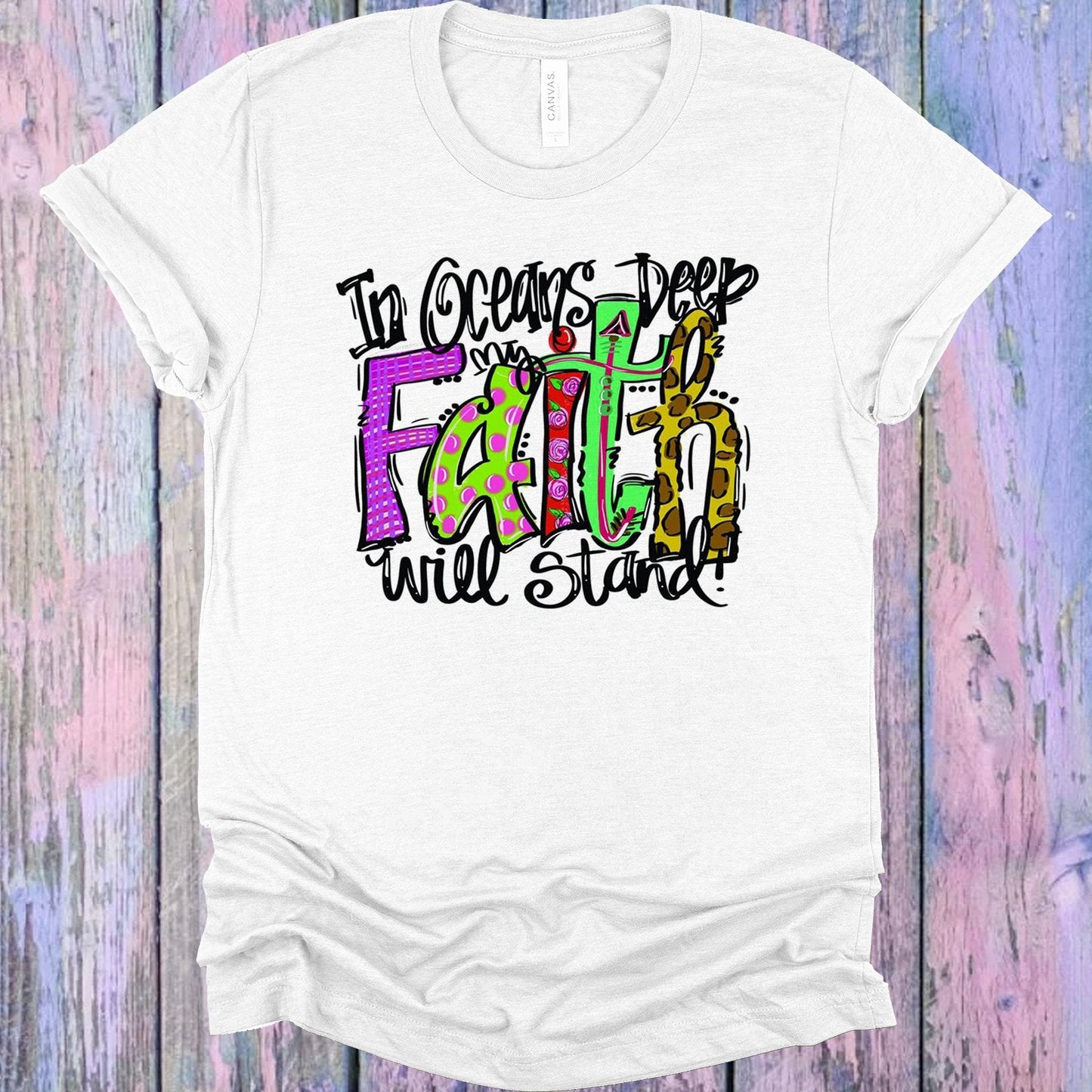 In Oceans Deep My Faith Will Stand Graphic Tee