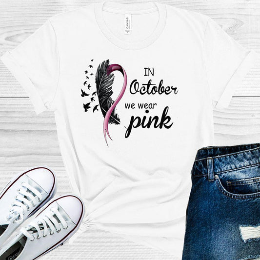 In October We Wear Pink Graphic Tee