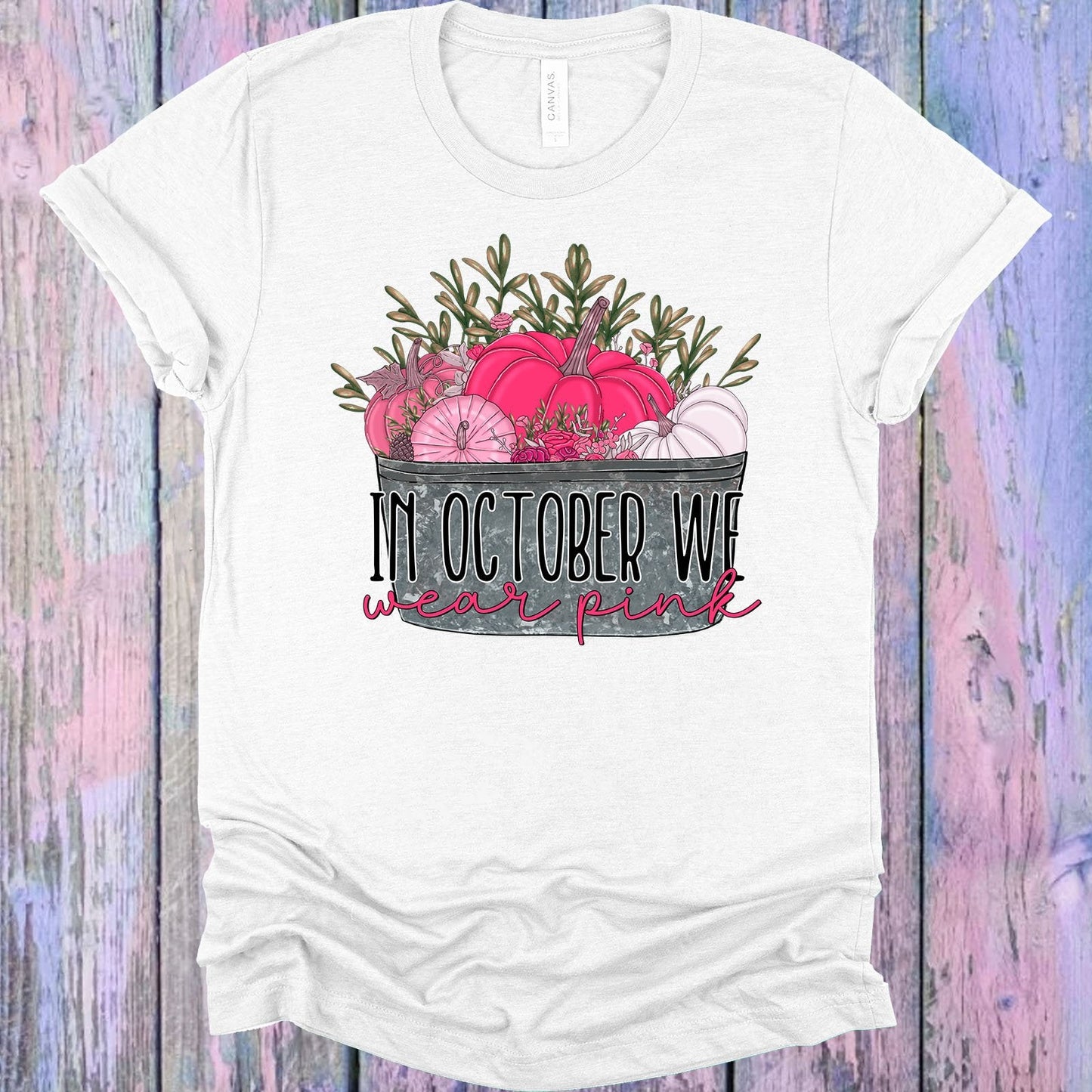In October We Wear Pink Graphic Tee