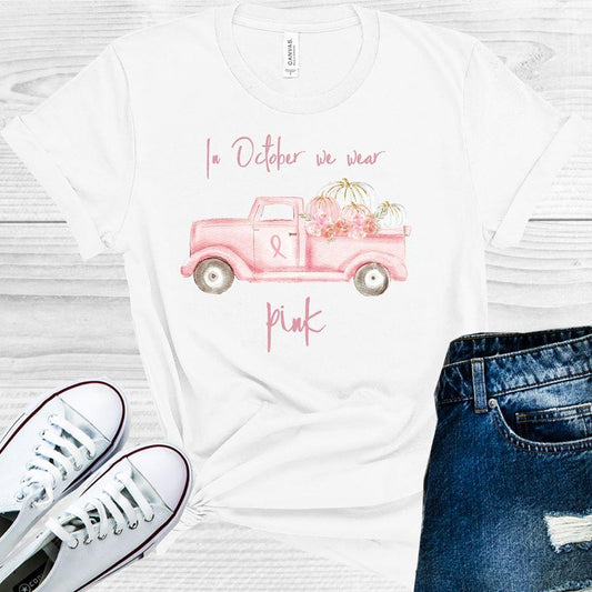 In October We Wear Pink Graphic Tee
