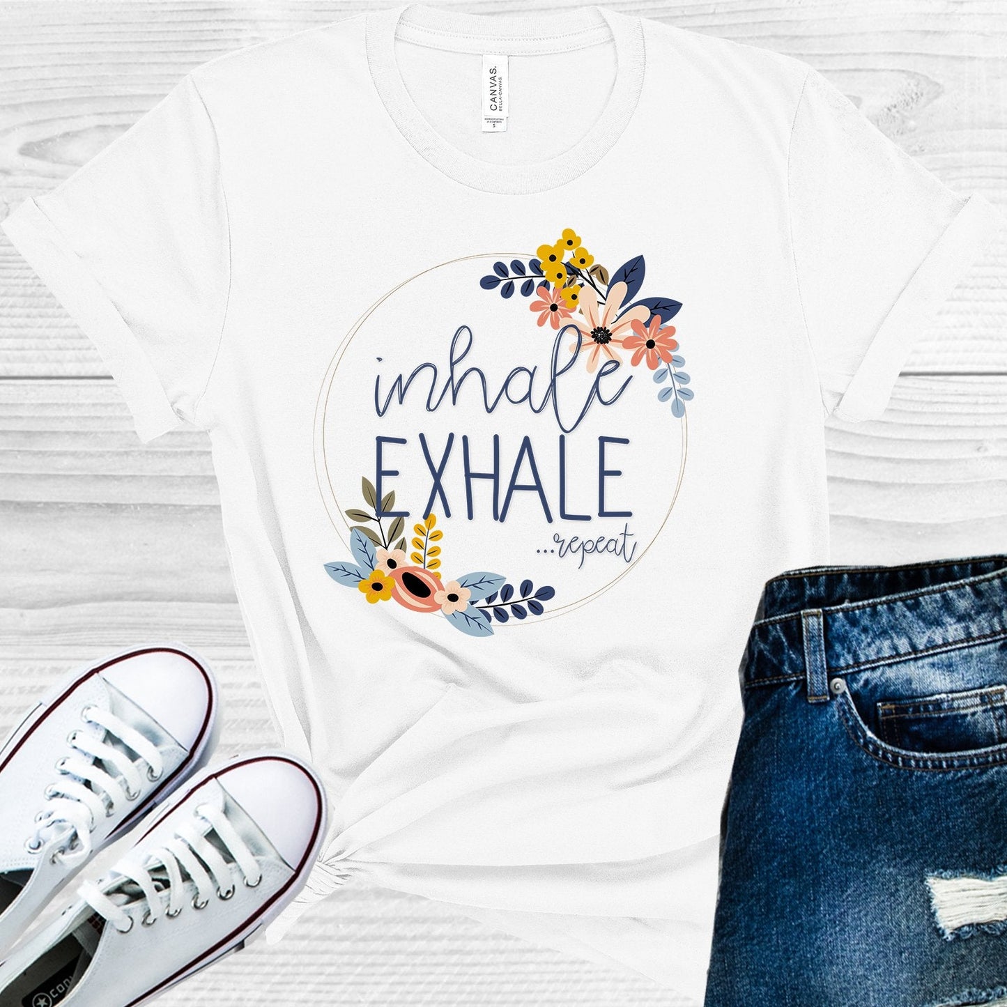 Inhale Exhale Repeat Graphic Tee