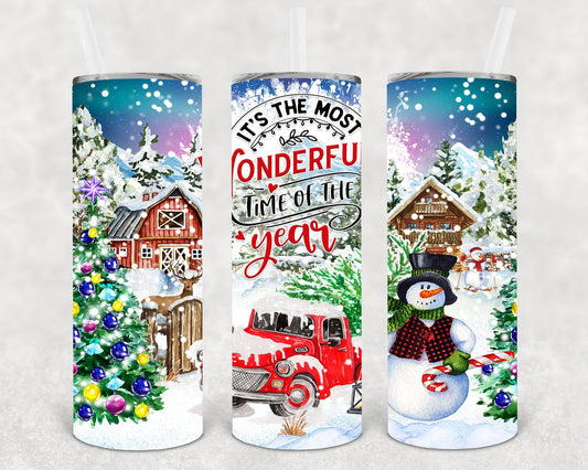 It's the Most Wonderful Time of the Year 20 oz Skinny Tumbler