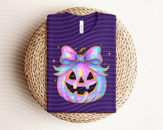 Holographic Pumpkin Graphic Tee