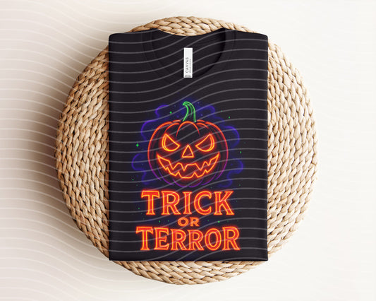 Trick or Terror Neon Graphic Tee